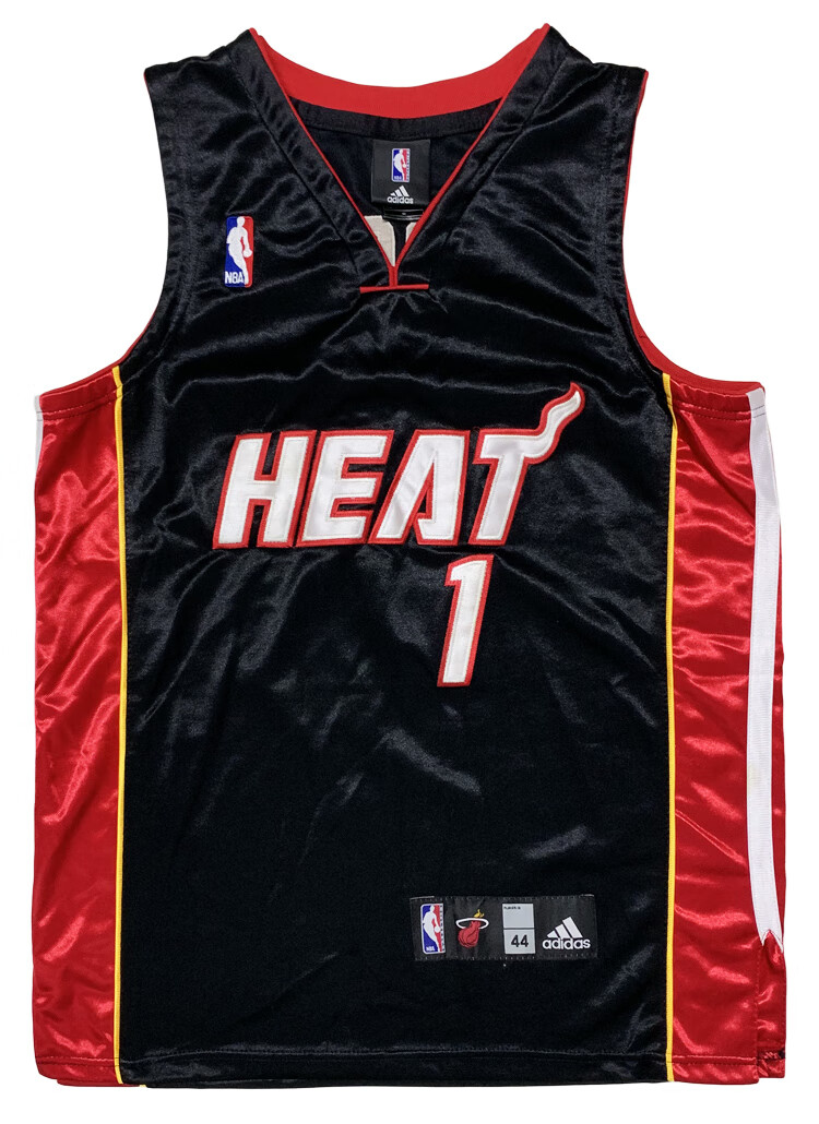 克里斯波什亲笔签名球衣热火队裱框带证书