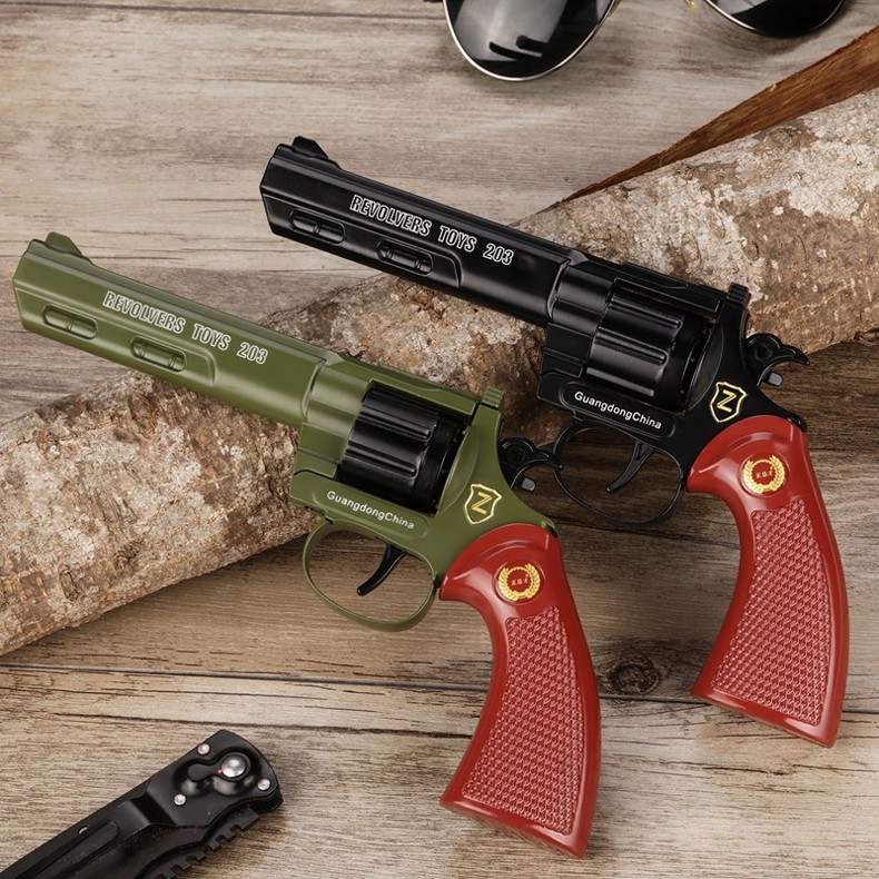 大号全金属侧开左轮砸子炮玩具枪儿童手童抢年经典怀旧砸火左炮轮小孩