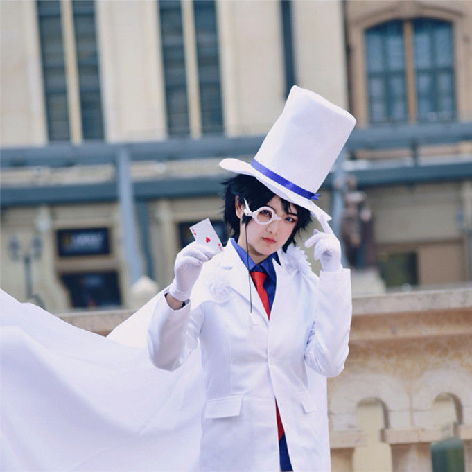 名侦探柯南cos服儿童怪盗基德衣服全套cosplay服儿时男神服xl女衣服
