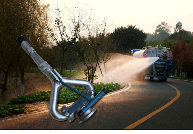 洒水车改装配件高压水炮洒水枪喷枪柱状雾状后洒喷头水泵三通旋转底座