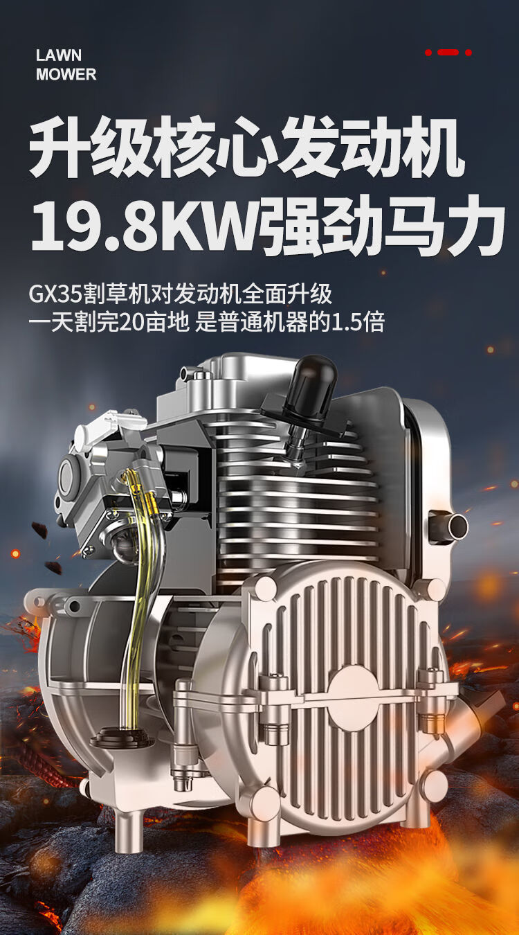 进口本田gx35动力割草机家用汽油机背负式锄草四冲程多功能农用收割