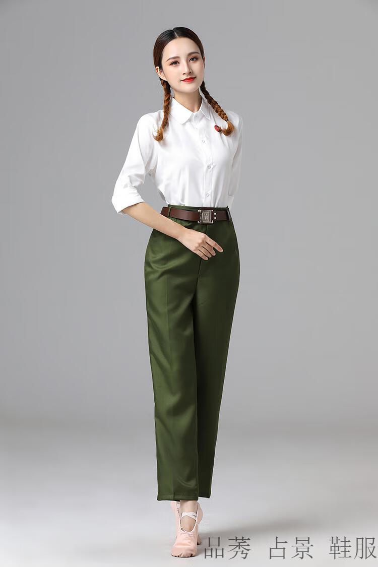 80年代衣服芳华怀旧知青男女70-80年代装舞蹈朗诵红歌合唱演出衣服