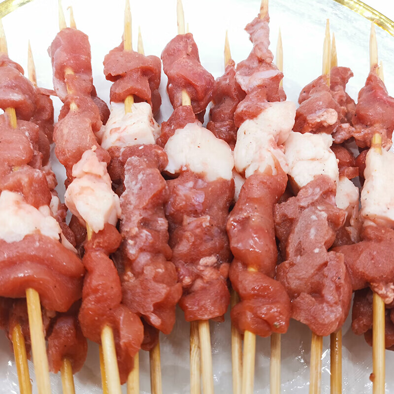 牛肉串烧烤肉串30g*20串 烧烤半成品烧烤食材新鲜牛肉小串600g