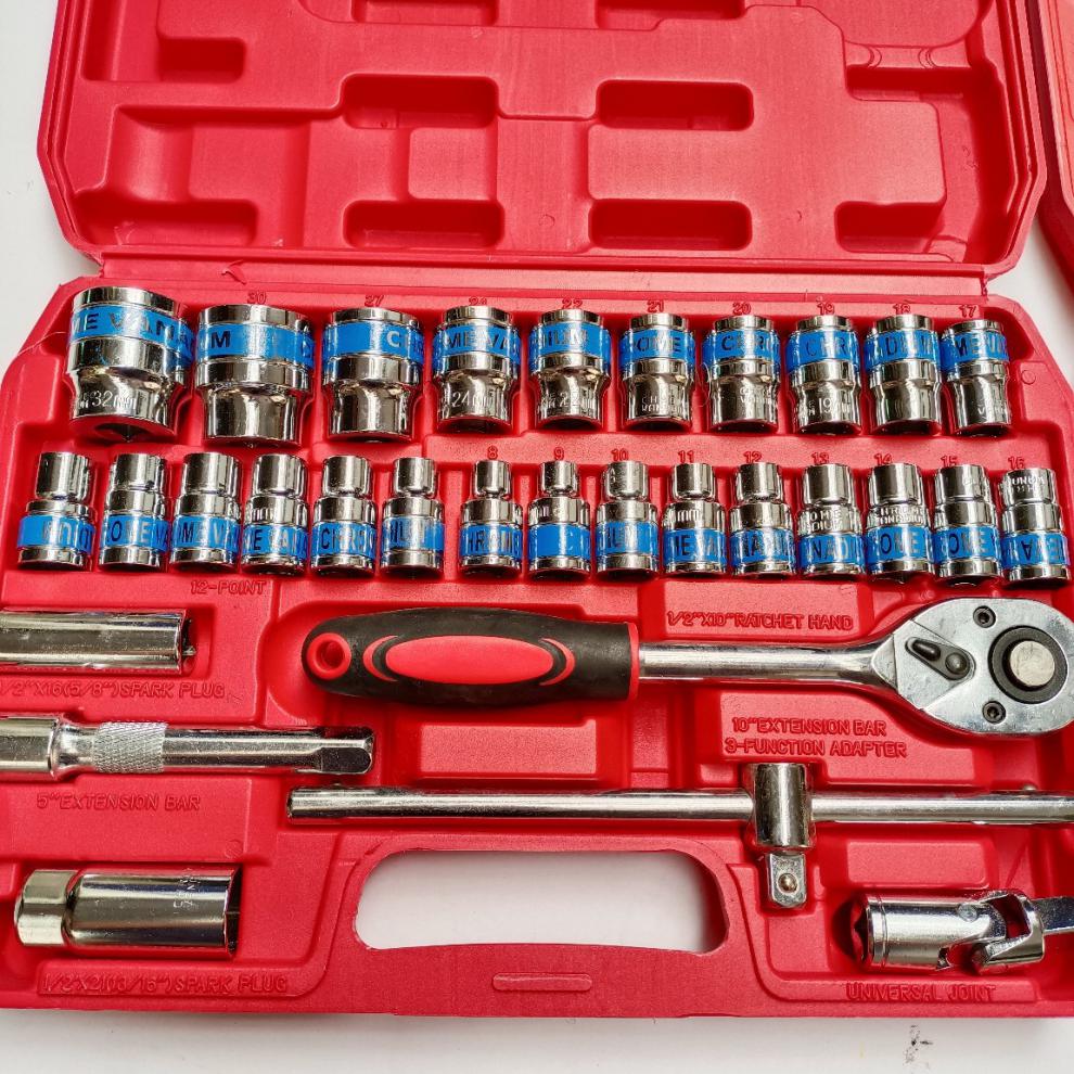 临沂五金赛沃工具组合套筒工具32件套头组套汽修手动工具镜面32件组套