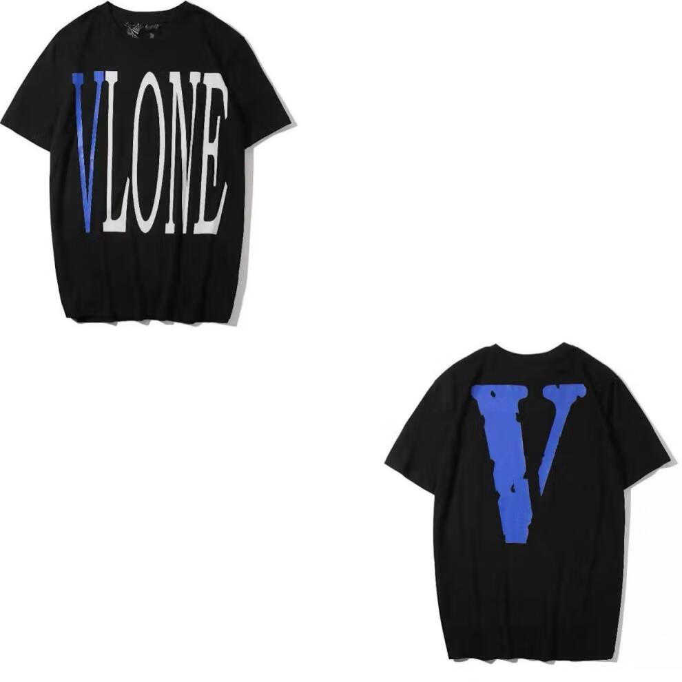 潮牌vlone life纽约限定3m反光大v短袖男女王一博同款情侣半袖t恤高街