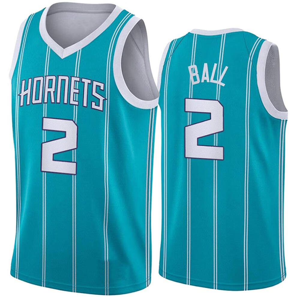 腾讯体育官方旗舰同款定制球衣 黄蜂队2号 ball 拉梅洛鲍尔刺绣篮球服