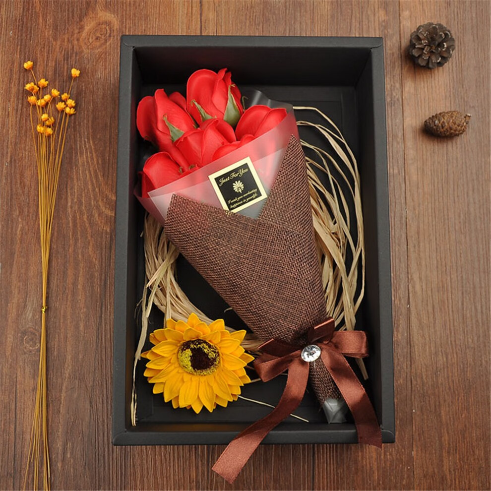 教师节礼物玫瑰香皂花束送女老师创意实用永生花礼盒生日礼物送女生
