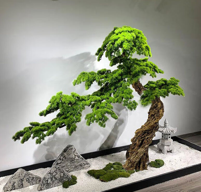 【现货直发】仿真迎客松松树罗汉松假松树造型仿真树假树装饰楼梯商场