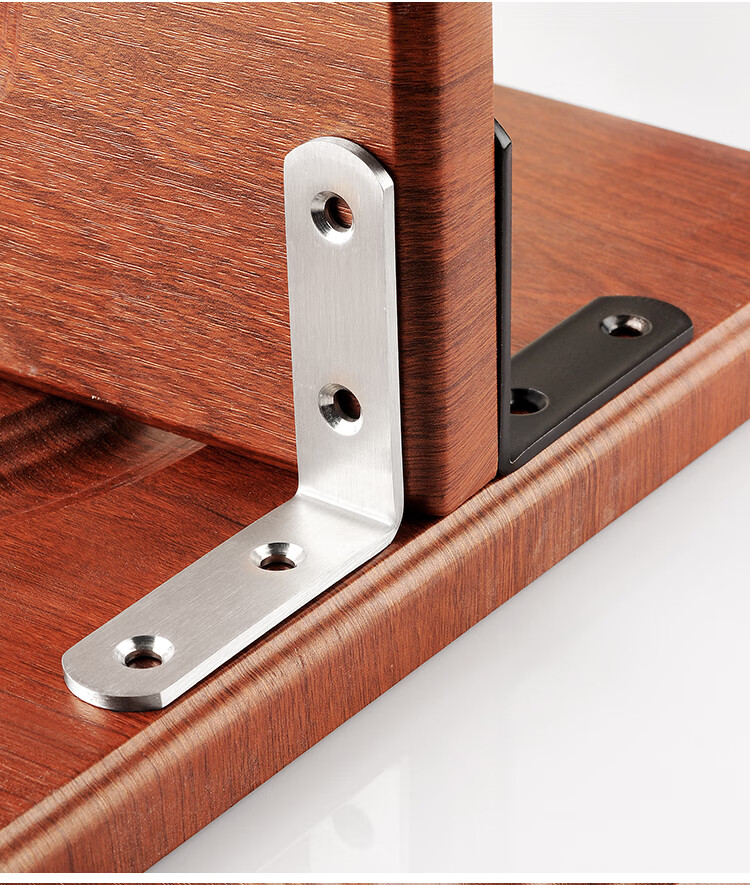 不锈钢角码90度直角置物架角铁连接件三角支架托架家具连接件固定拉丝