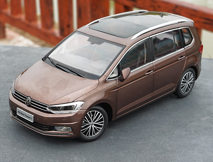 l模型车合金车118原厂上汽大众新途安lnewtouran合金汽车途安l热力橙