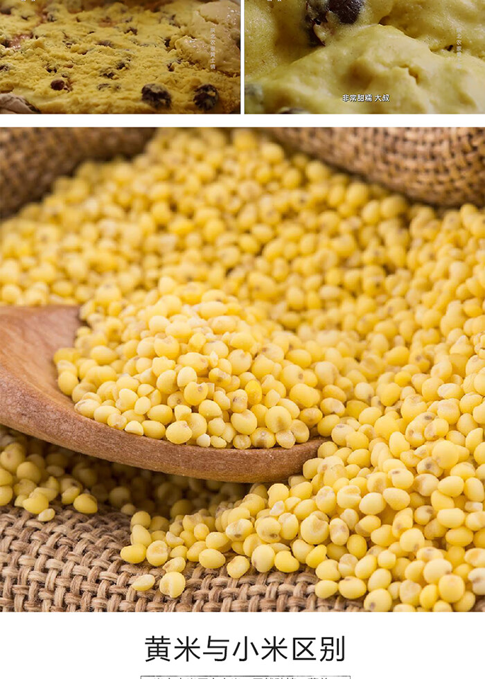 陕北大黄米新黏黄米糯小米包粽子软黄米饭东北煮粥凉糕黍糜米5斤