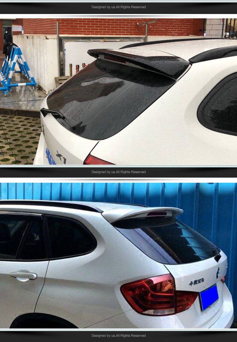 虎力斯 适12-21款新宝马x1尾翼 宝马e84尾翼顶翼改装定风翼碳纤纹 16