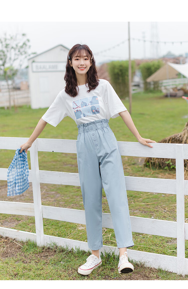 汐菡套装女学生夏季高中学生初中生女生短袖夏装衣服裤子夏天韩版宽松