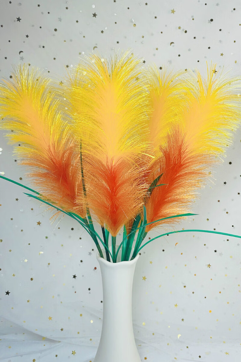 园艺春枝韵火火手工抖音同款双层芦苇花束草材料包制作套装仿真花假花