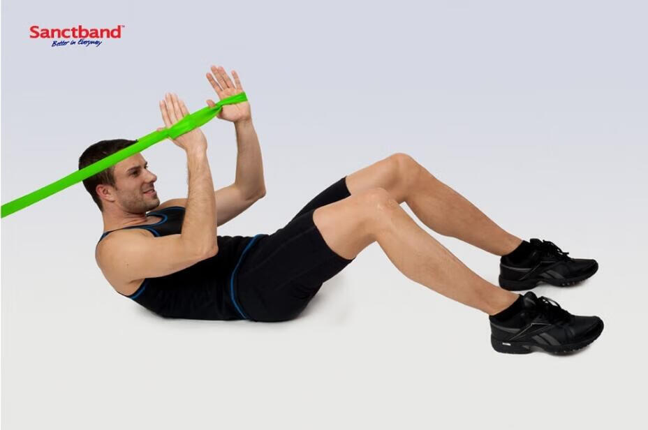 sanctband弹力带医院心脏康复拉力带瑜伽力量训练带25米桔红色次轻型