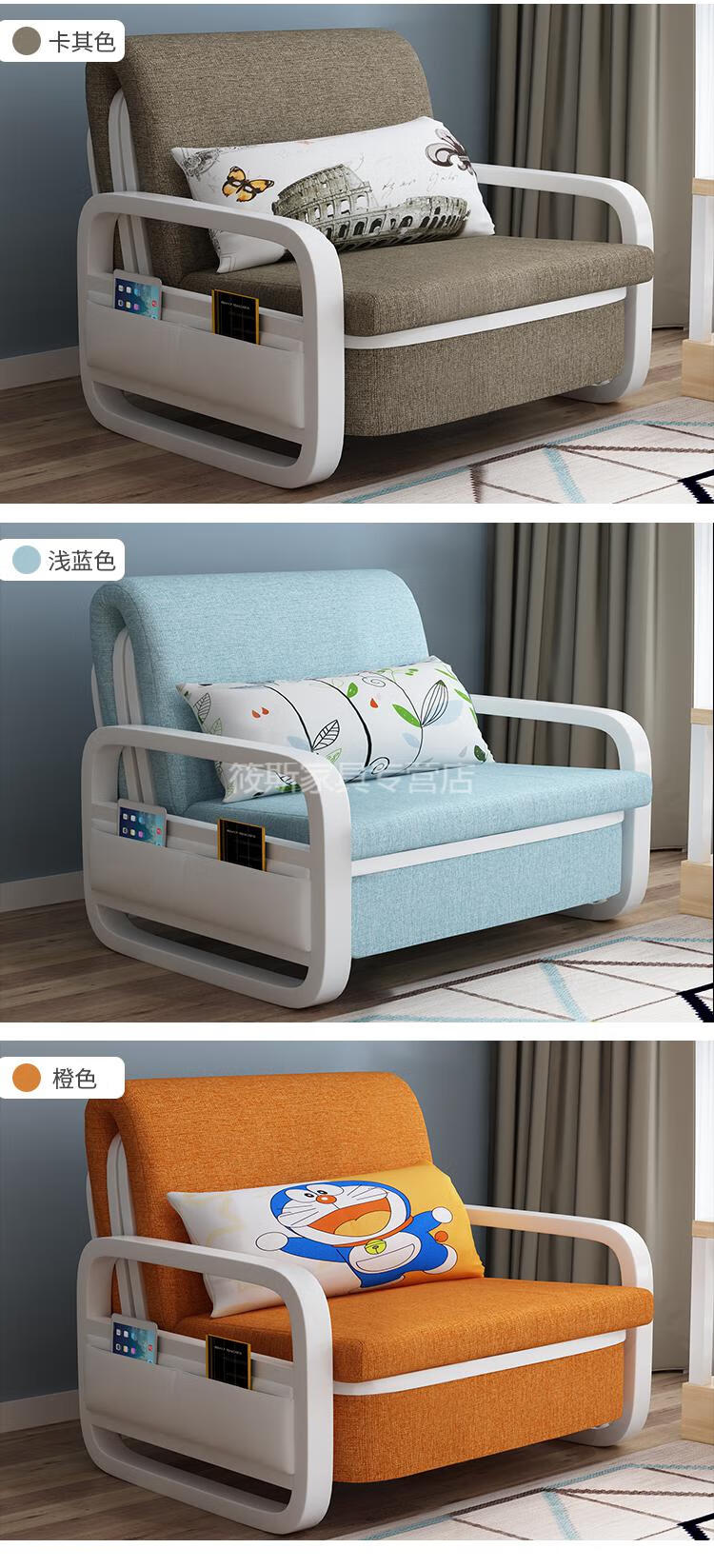 沙发可变床现代简约折叠沙发床小户型单人隐形多功能床阳台可伸缩一体