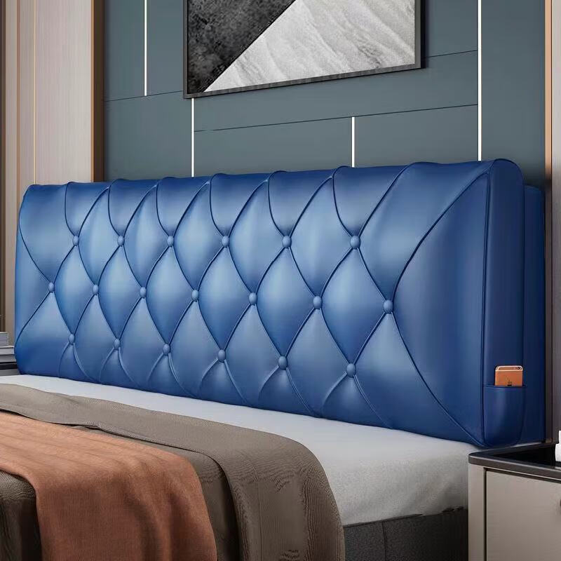 梓椿软包床头靠垫大靠背双人床卧室榻榻米软包床头靠垫枕头皮革可拆洗