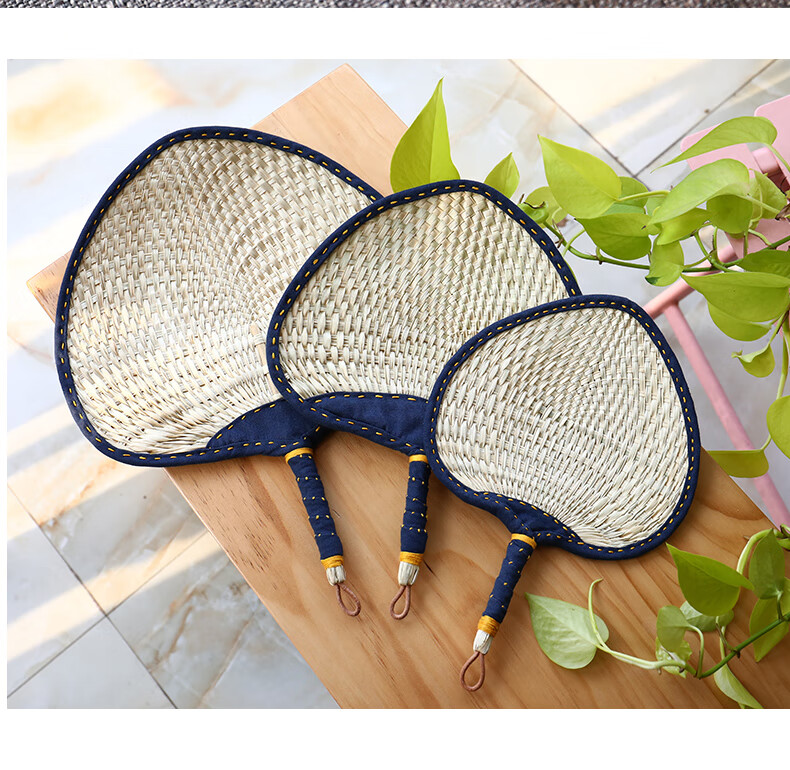 蒲扇手工编织老式包边家用大藤扇夏日纳凉便携手摇宝宝婴儿小扇子