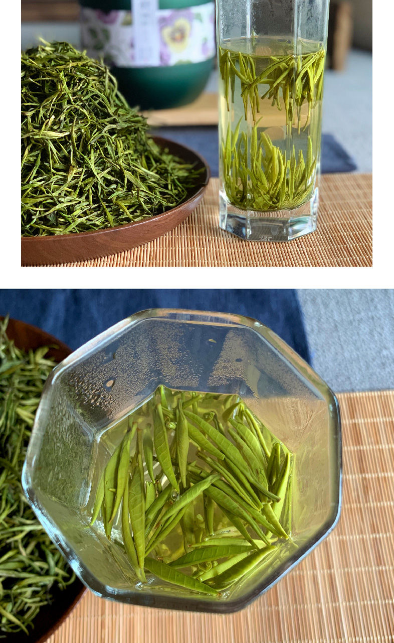 雅迪云南滇绿青针名优绿茶2021新茶雨前嫩芽散装绿茶125g礼品铁罐青针