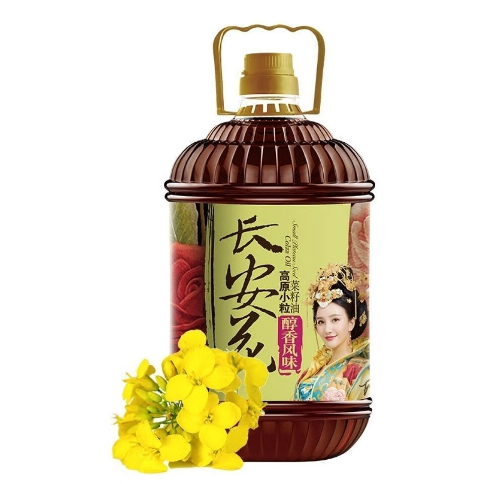 长安花菜籽油 5l 高原小粒醇香菜籽油 长安花高原小粒醇香菜籽油5l中