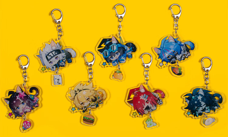 蜗喵凹凸世界钥匙扣夹层小吊坠埃米艾比周边京闪配送帕洛斯