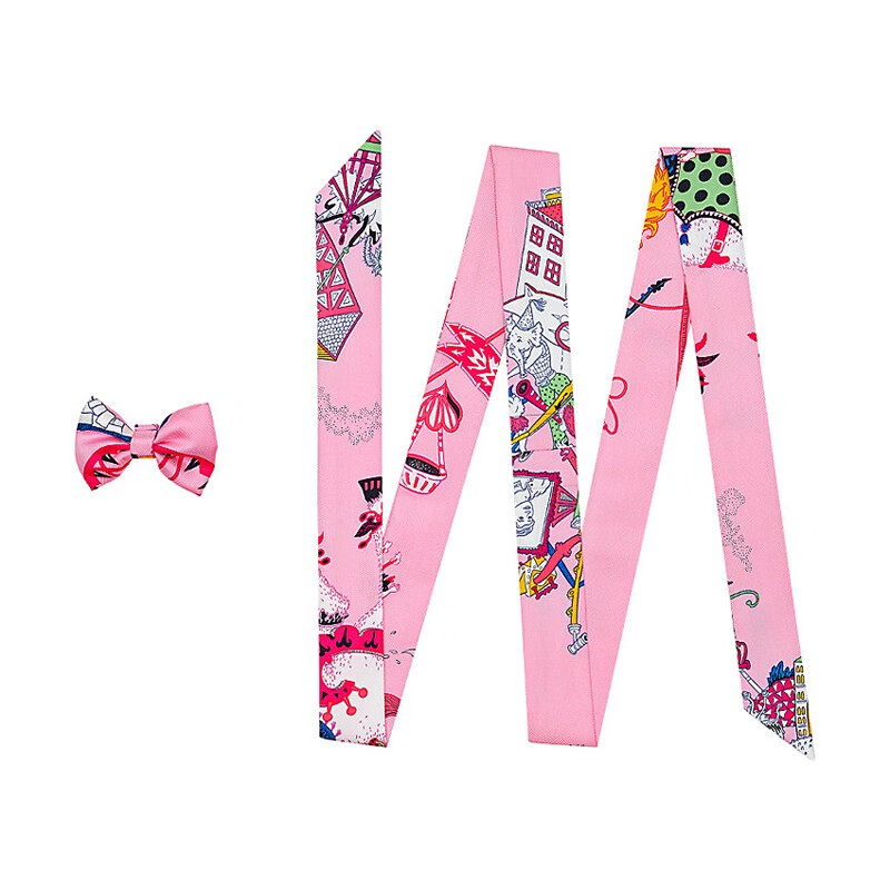 【正品鉴定】爱马仕hermes狂欢游行迷你缎带蝴蝶结4.5 x 150厘米日常