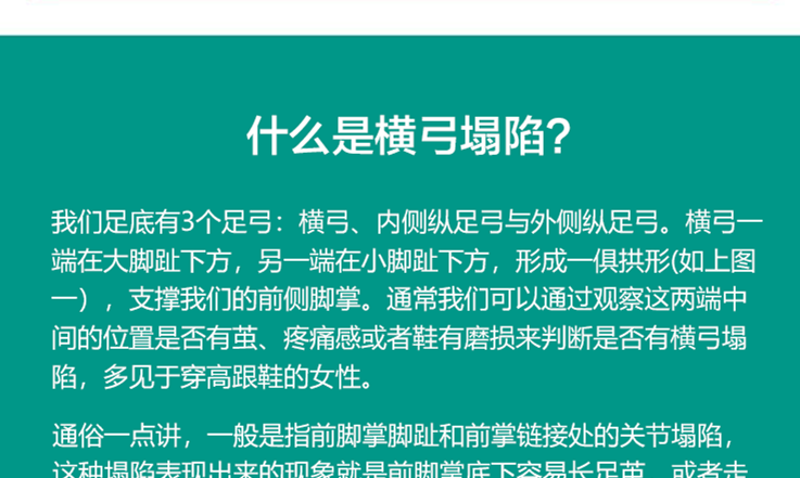 扁平足鞋墊足弓支撐墊橫弓塌陷足外翻偏平底足矯形橫弓墊1雙裝3437碼