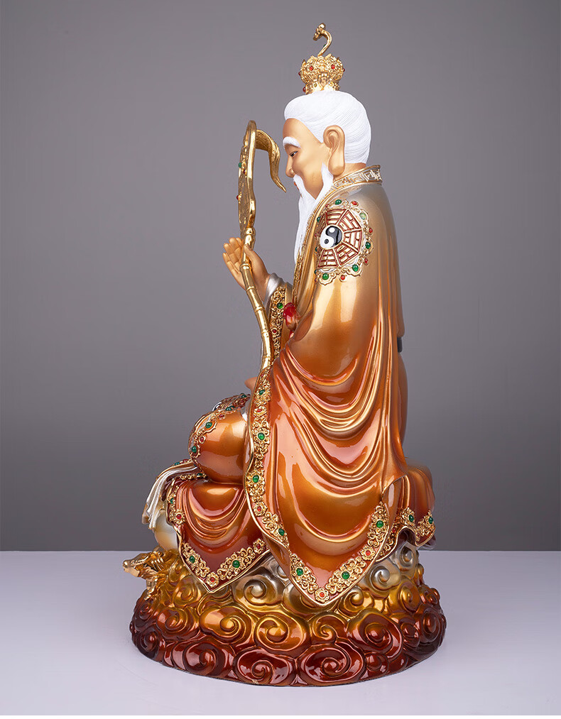 九黎 三清神像道教祖师爷三清道祖太上老君家用元始天尊灵宝天尊摆件 