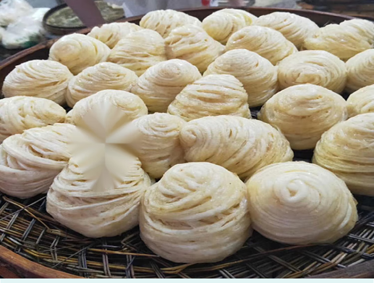 四川宜宾特产面食早餐粑粑燕窝丝 银丝卷 小吃 粗粮食品 85g 桐子叶