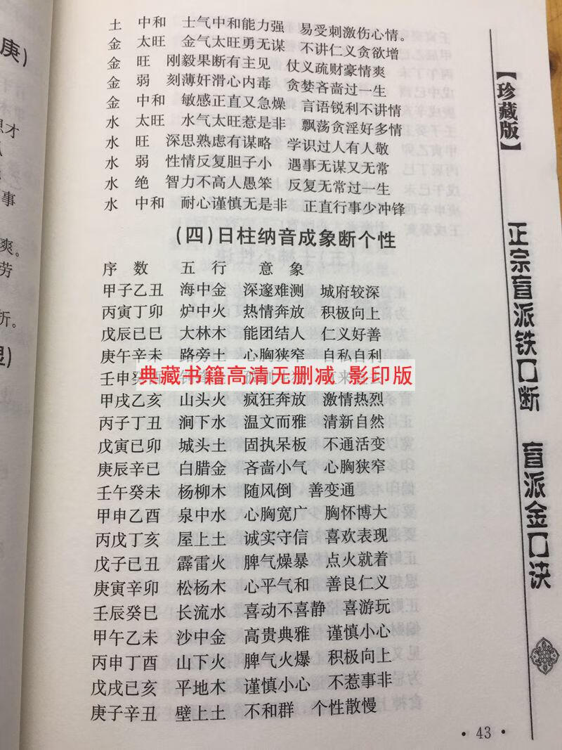 八字民间直断金口诀图片