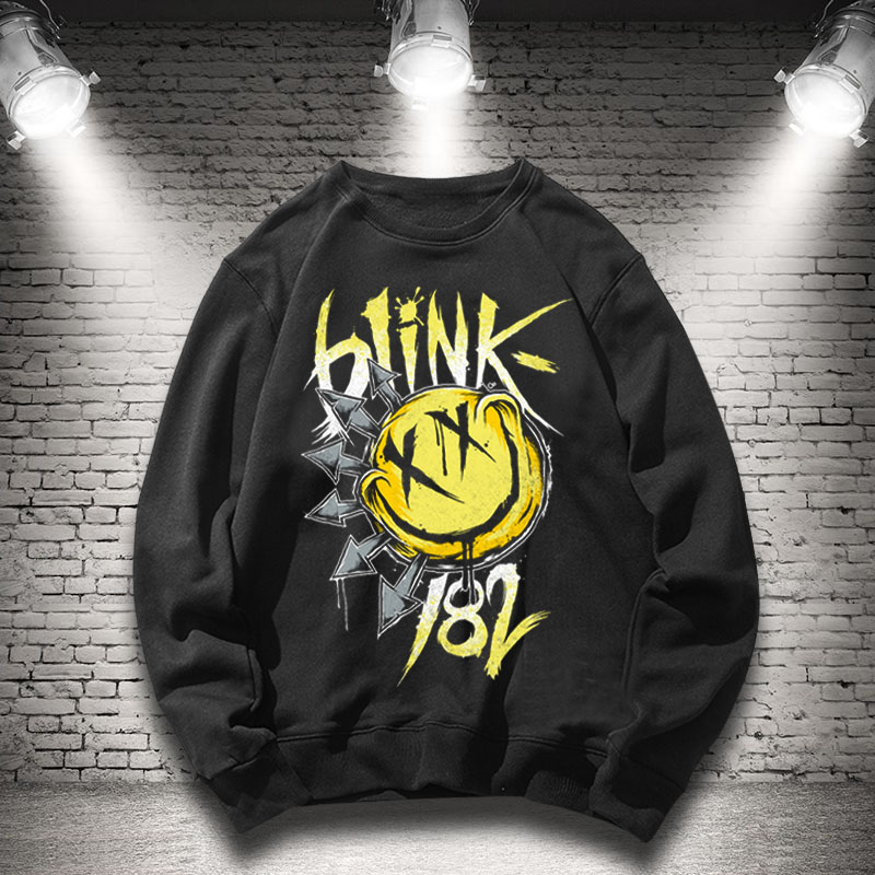 摇滚音乐blink182眨眼182乐队嘻哈男女衣服卫衣春秋上衣初中高中大学
