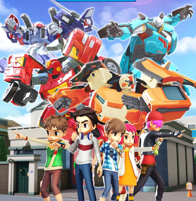 小郎人新款托宝战士变形玩具机器人t0bot兄弟汽车合体x艾斯y男孩z金刚