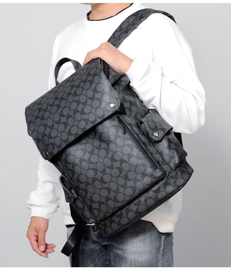 520礼物莱玛仕轻奢品牌男士双肩包男皮质旅行大学生背包休闲电脑大