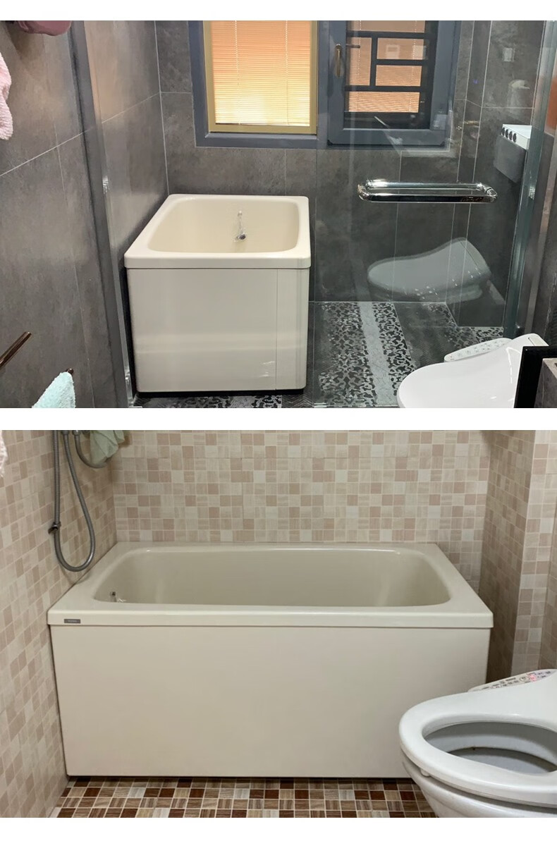 toto卫浴独立保温深泡双裙边08米1米12米家用迷你浴缸泡澡缸日本进口