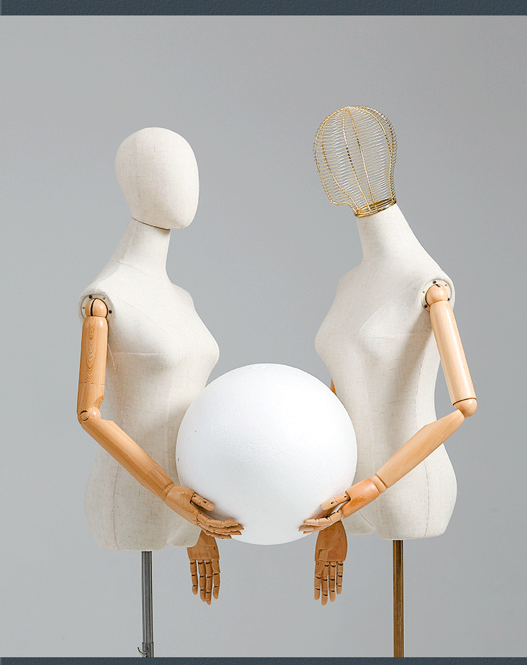 服装店模特展示架身婚纱橱窗模特道具女半身韩版假模特假人人偶 女白