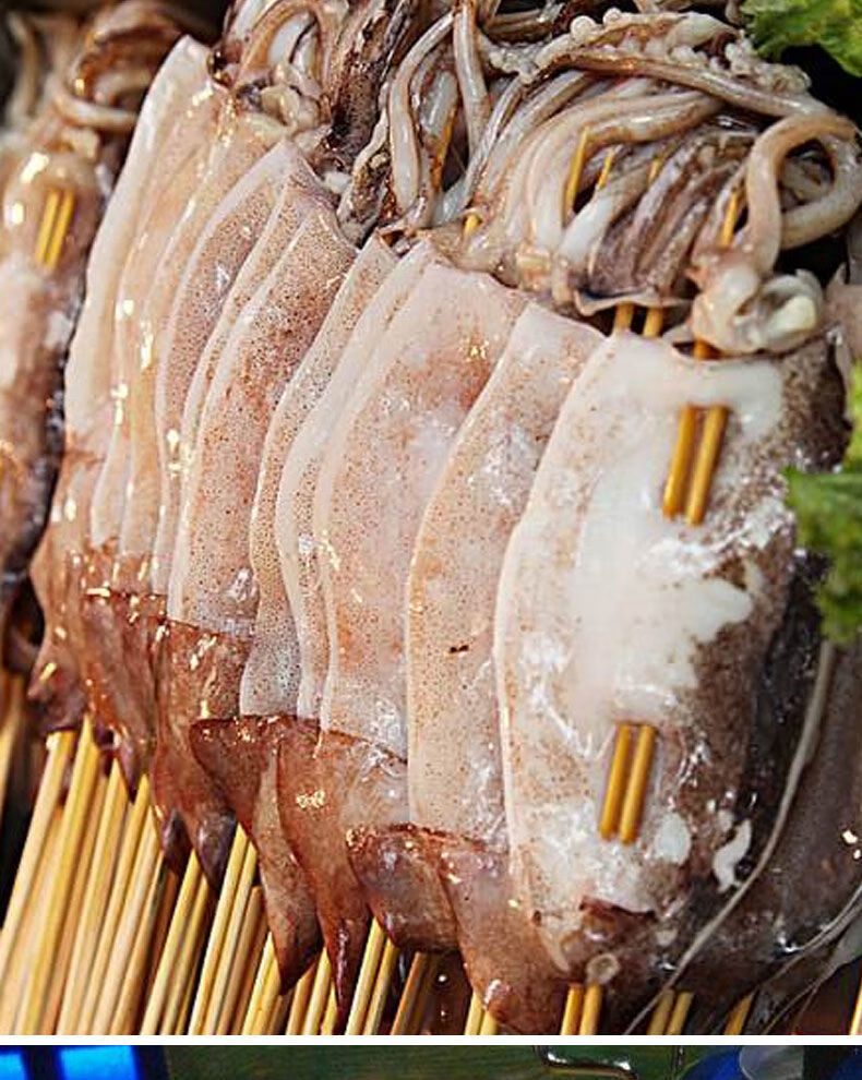 lism鱿鱼串铁板鱿鱼片鲜活海鲜铁板尤鱼小串烧烤新鲜鱿鱼串网红同款