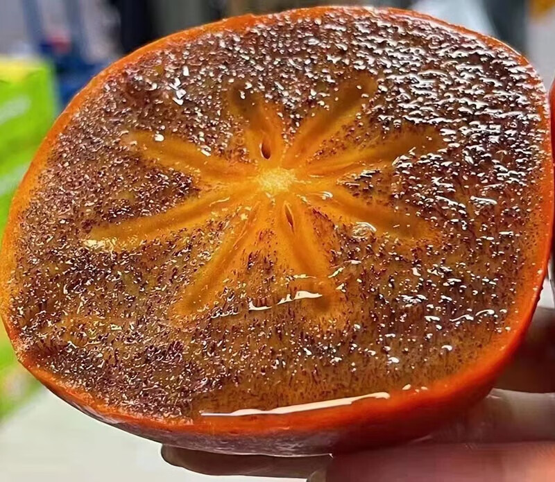 当季品种和歌山黑甘柿黑糖柿子新鲜柿纪之川黑金柿子新鲜日本 7斤 250