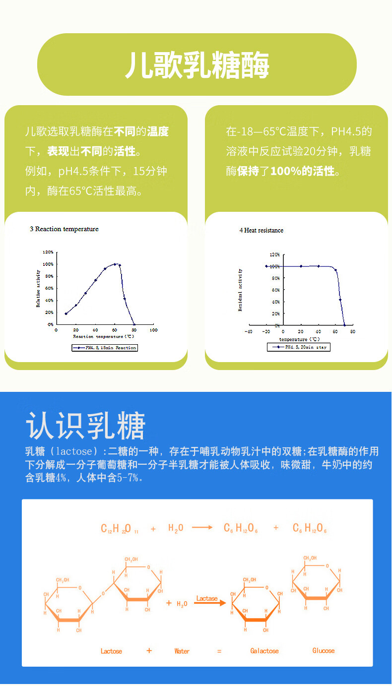 婴幼儿乳糖酶儿歌乳糖酶水解蛋白调制乳粉6000酸性乳糖酶 送宝宝婴儿