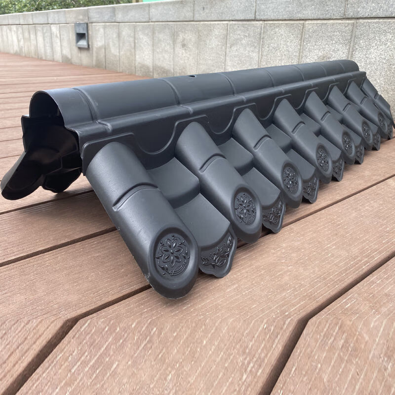 双面墙头瓦仿古瓦pvc树脂瓦盖帽双面一体围墙瓦马头墙压顶瓦墙帽花芊