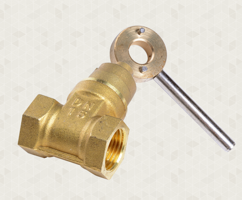 阀门开关带锁水表前自来水钥匙6分/50盗磁性ppr水管铜锁闭闸阀 dn15