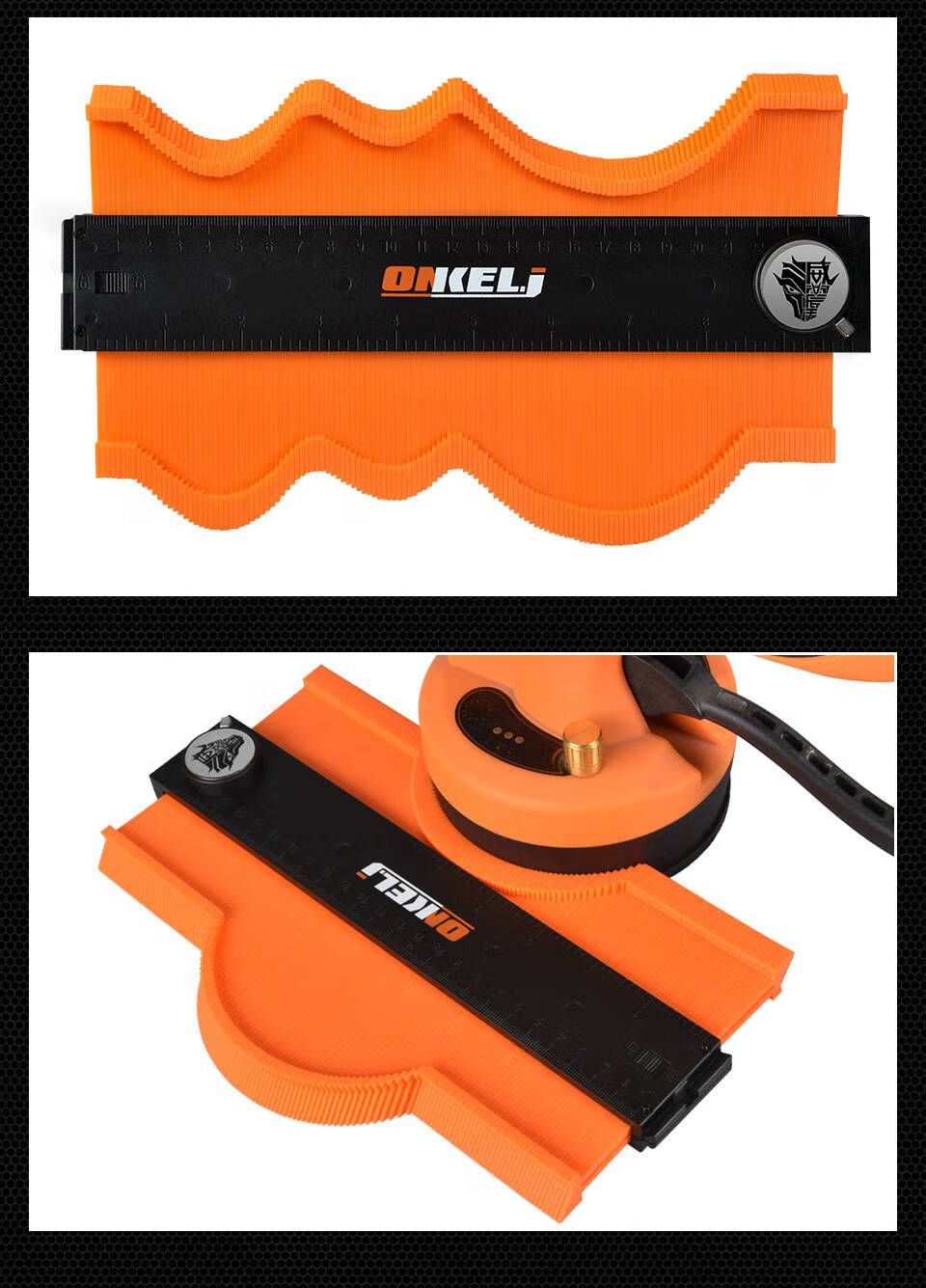 万能取形器 万能取型器多功能带锁取角度量规神器仿形轮廓规弧度尺