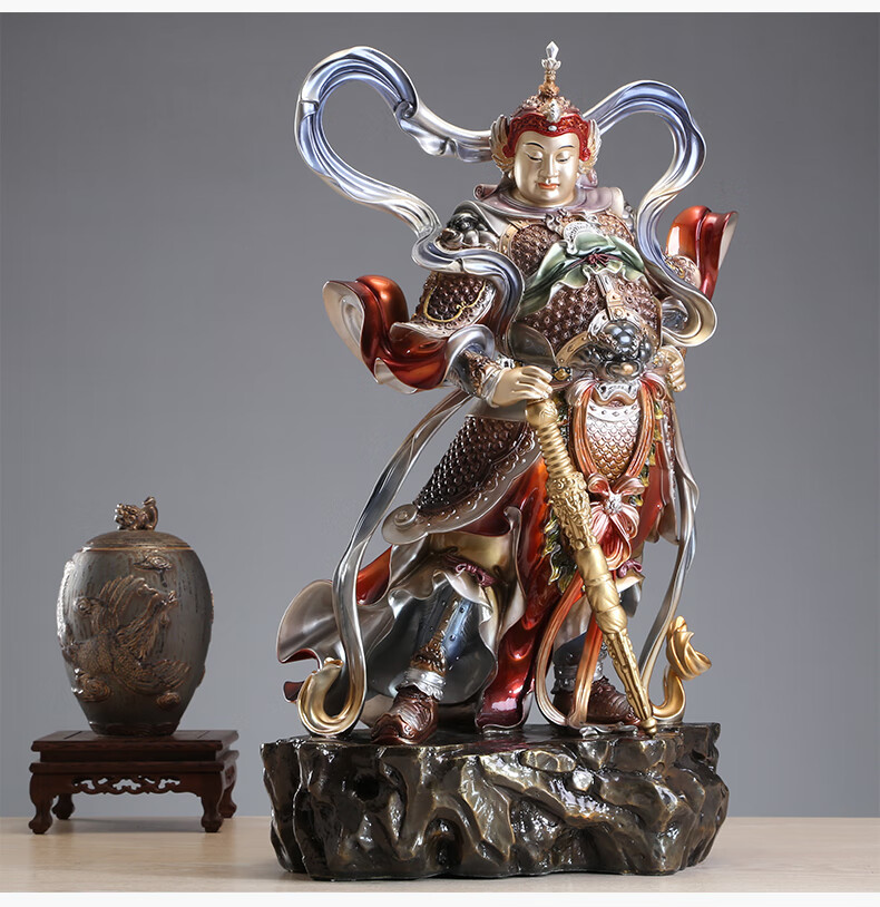 德国艾姆希(amc )冠门佛具韦陀伽蓝佛像摆件纯铜伽蓝菩萨像韦陀菩萨