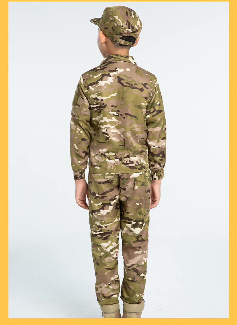 幼儿园夏令营拓展军训服装军人衣服特种兵甄萌cp迷彩上衣裤子120cm