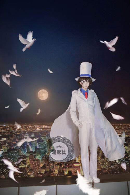 怪盗基德cos服男名侦探柯南 儿童怪盗基德衣服cosplay 服装 衣服(男生