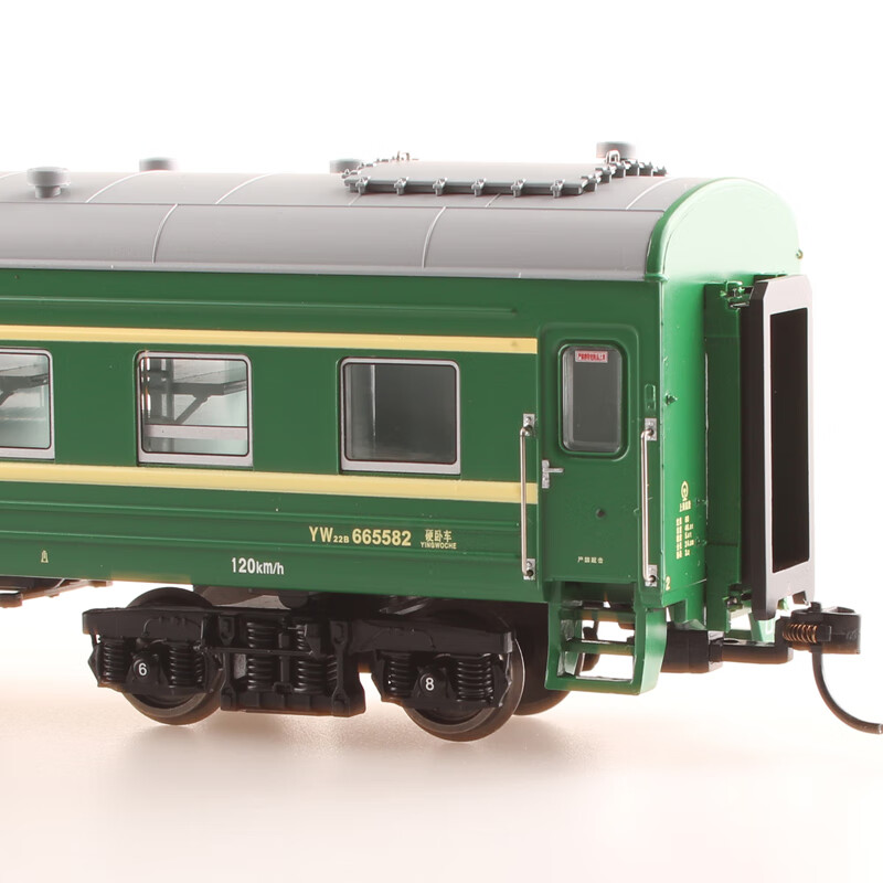 百万城ho中国系列仿真22b型硬卧客车厢绿皮车火车模型不带灯 上局杭段