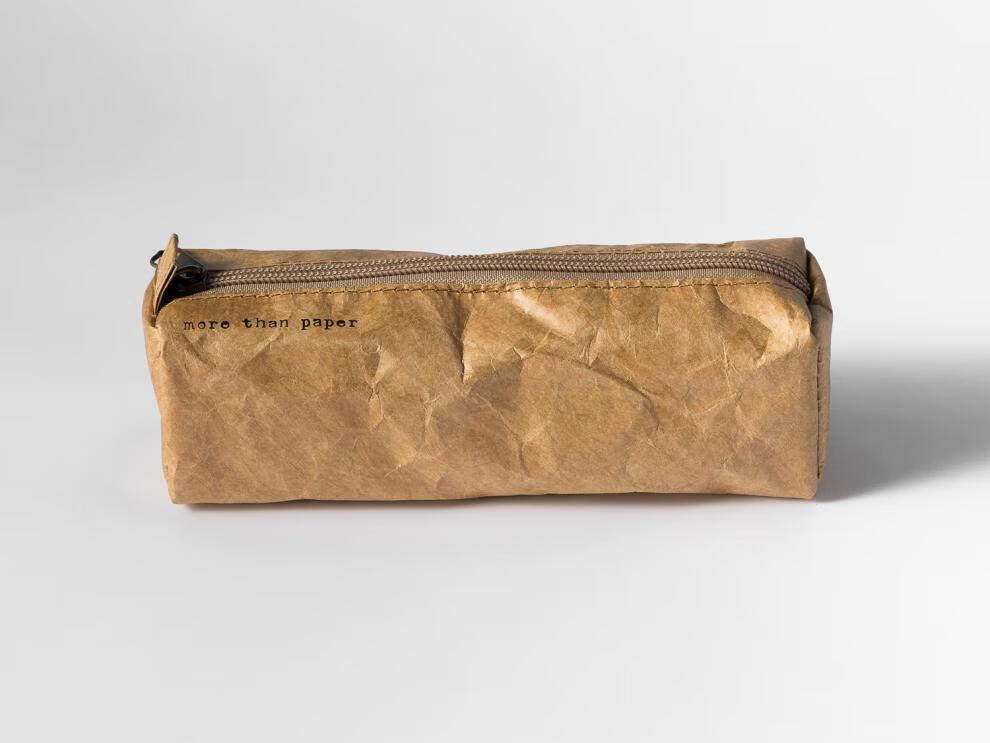 麒柠笔袋简单大方morethanpaper杜邦纸笔袋方圆结构大容量文具收纳袋