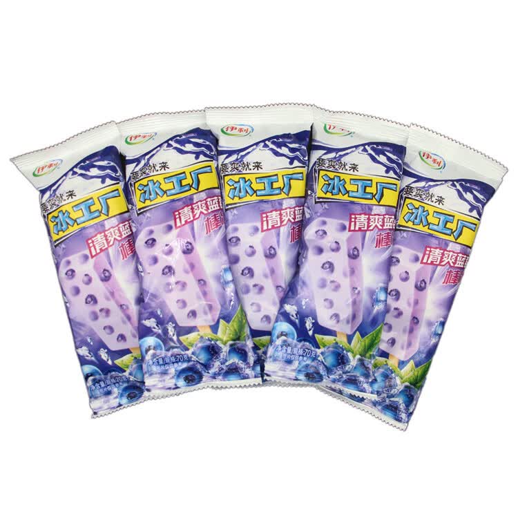 经典冷饮冰糕冰工厂清爽蓝莓棒冰夏日雪糕70克100支