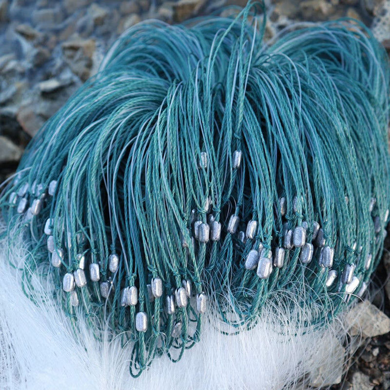 25加粗丝单层三层渔网丝网胖头草鱼丝网沉网浮网捕鱼网 加粗三层沉网