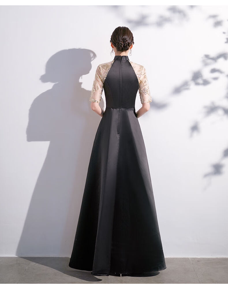 黄花地合唱指挥礼服国庆大合唱团演出服女长裙比赛红歌表演指挥服演出