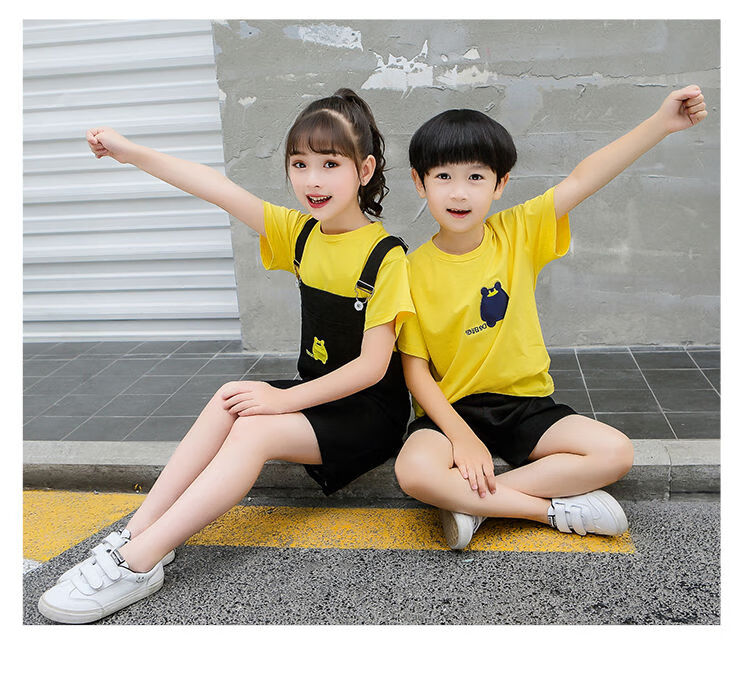 姐弟装套装龙凤胎洋气夏装新疆新款兄妹装姐弟装儿童短袖哥哥妹妹套装